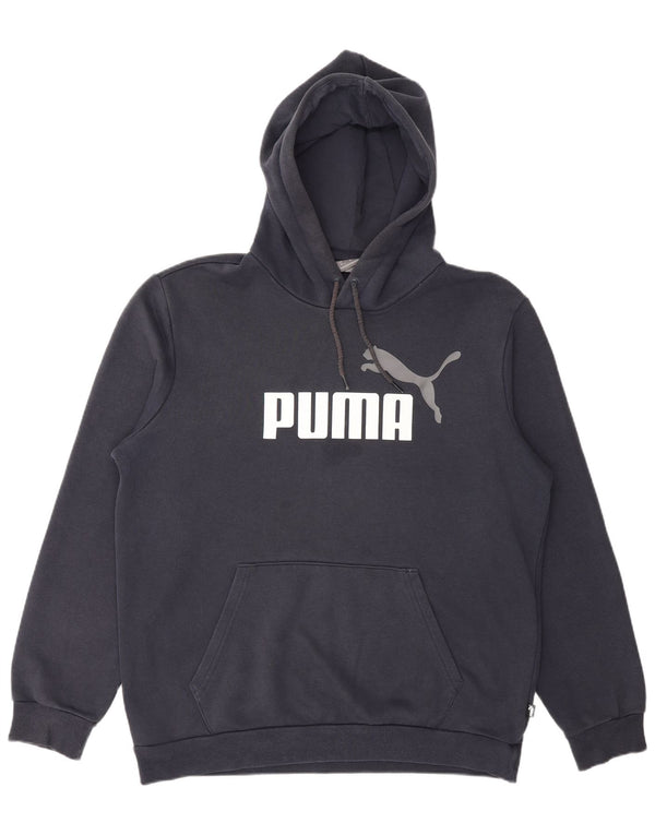 Puma Herre grafisk hættetrøje Jumper Medium Navyblå Bomuld