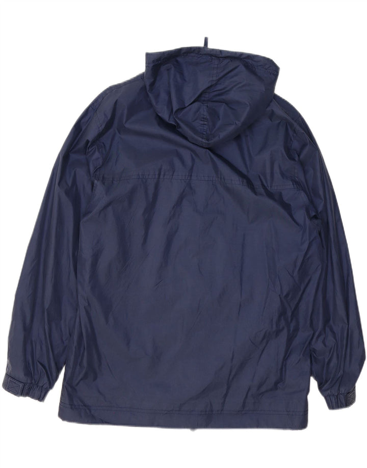 CHAMPION Mens Hooded Windbreaker Jacket UK 38 Medium Navy Blue