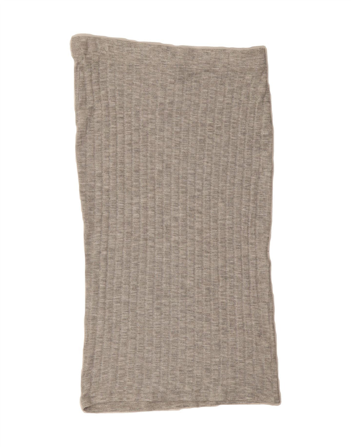 ATMOSPHERE Womens Knit Straight Skirt UK 14 Medium W30  Grey Vintage Atmosphere and Second-Hand Atmosphere from Messina Hembry 