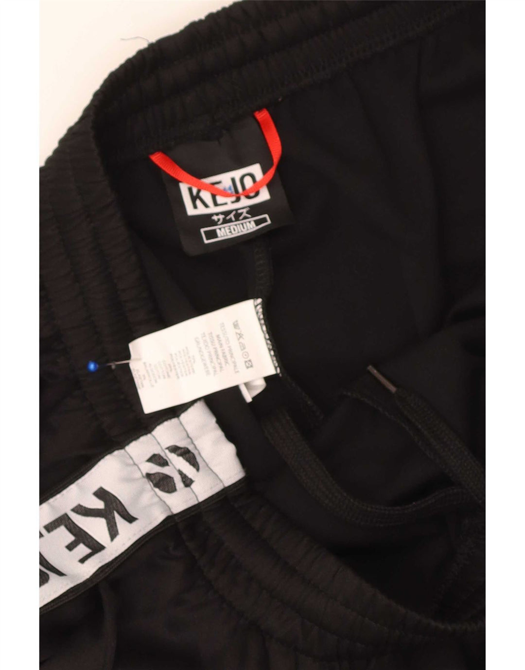 Kejo Herre grafiske sportsshorts Medium Sort Colourblock Polyester