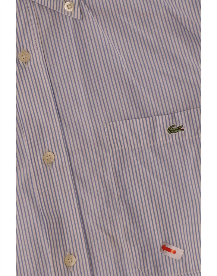 Lacoste herreskjorte str. 39 Medium Blå nålestribet bomuld