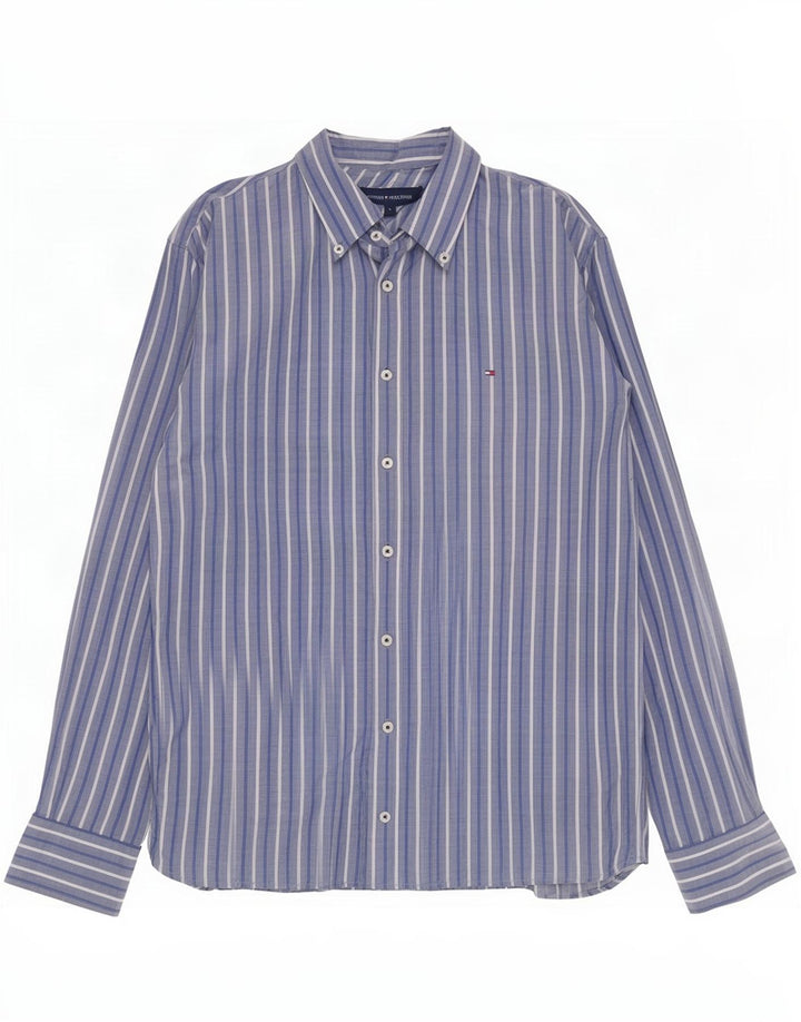 Tommy Hilfiger Herreskjorte Stor blåstribet bomuld