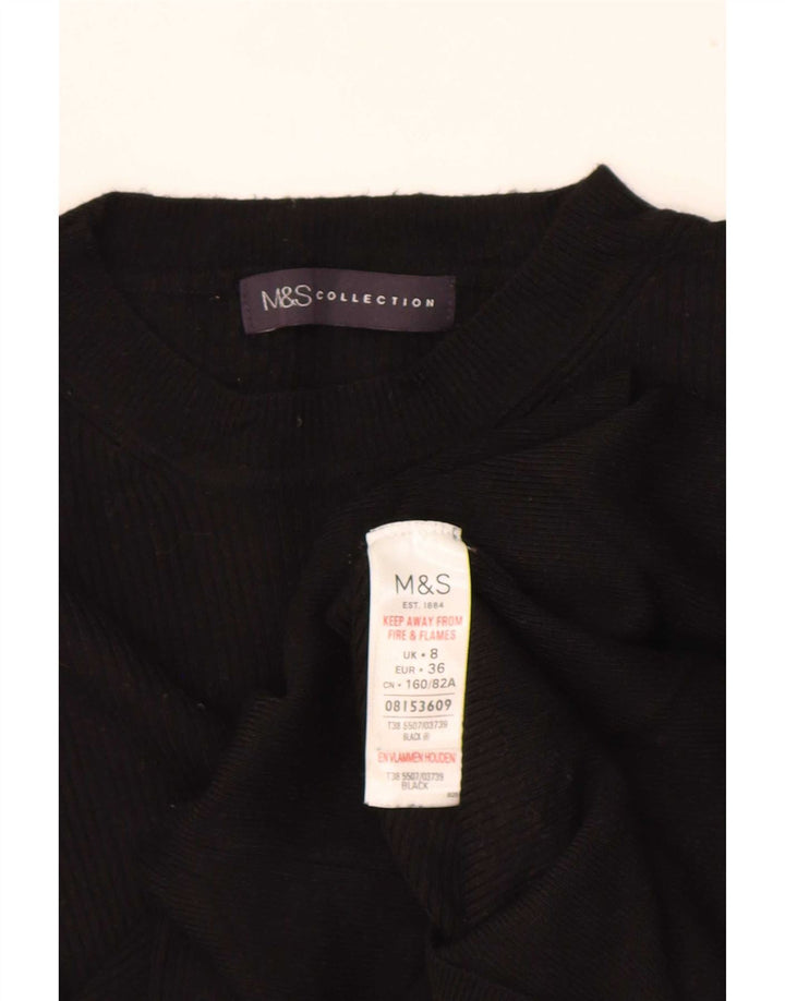 Marks & Spencer Damebluse Top UK 8 Small Black Viscose