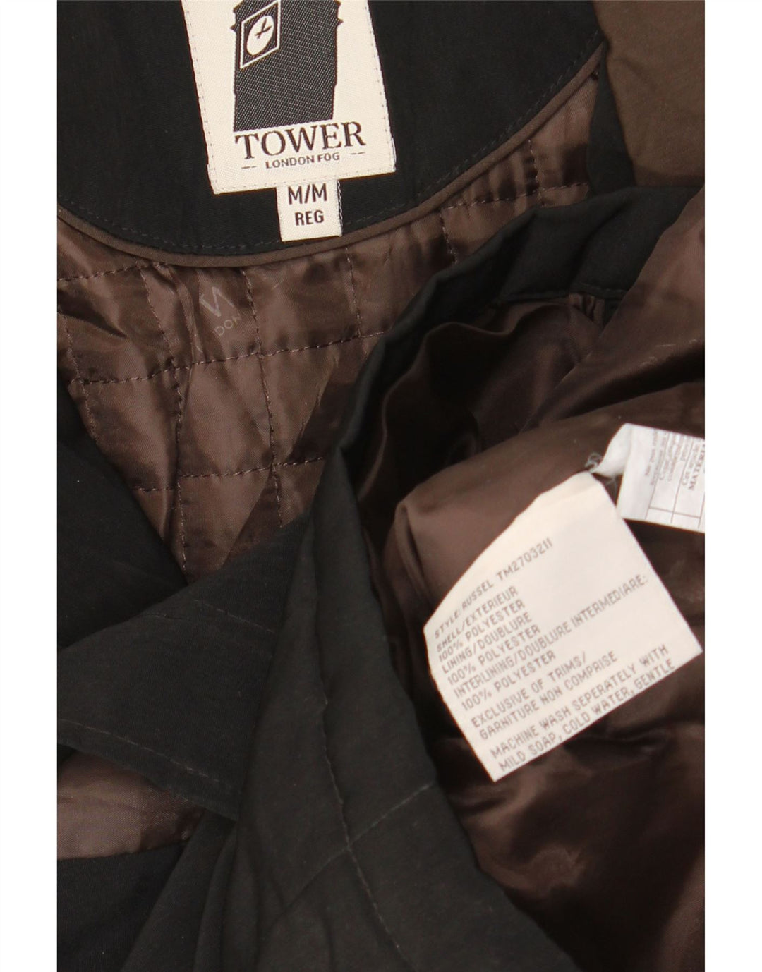 LONDON FOG Herre Utility Jacket UK 38 Medium Black Polyester