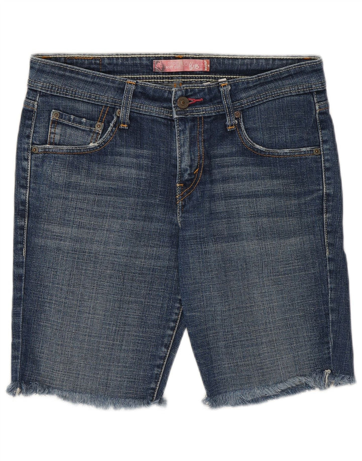Levi's Dame 518 denimshorts med lav talje størrelse 7 Medium W30 Blå Bomuld