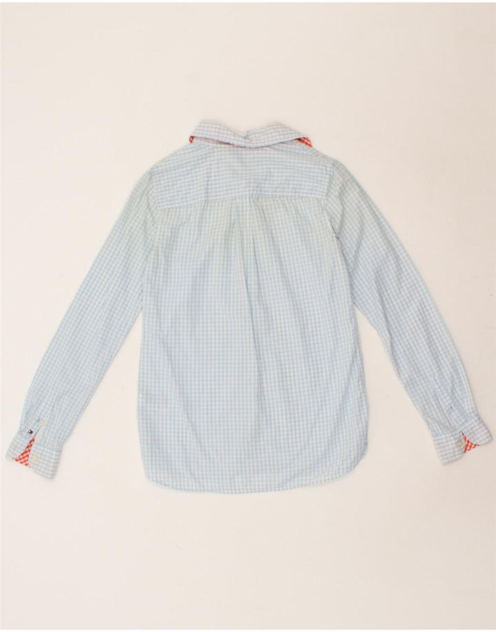 TOMMY HILFIGER Womens Shirt US 4 Small Blue Gingham Cotton Vintage Tommy Hilfiger and Second-Hand Tommy Hilfiger from Messina Hembry 