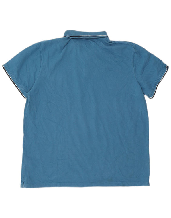 Timberland Herre Slim Fit Polo Shirt 2XL Blå Stribet