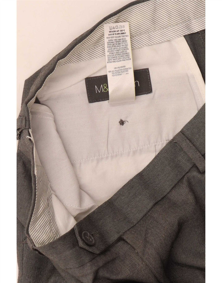 Marks & Spencer Herre Pegged Suit Bukser W36 L31 Grå Polyester