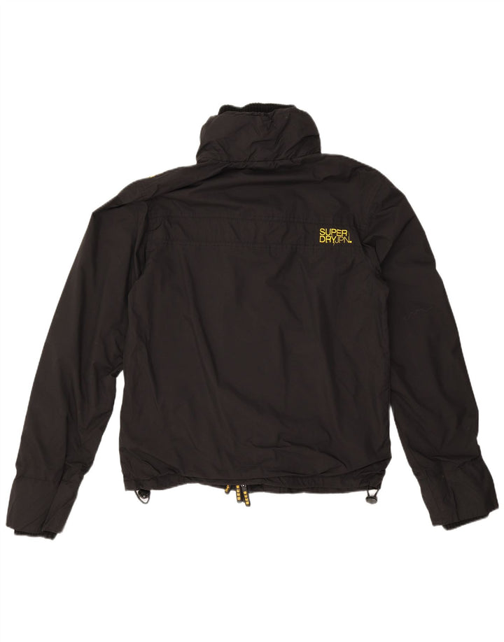 Superdry Windbreaker Jacket til kvinder UK 14 Medium Black Nylon