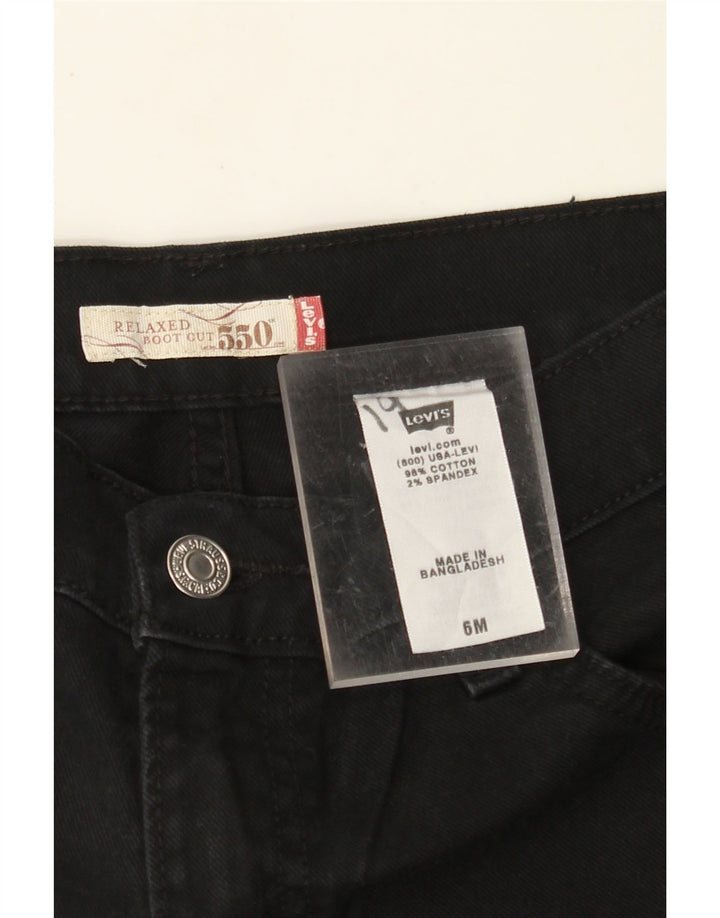 LEVI'S Womens 550 Relaxed Fit Bootcut Jeans US 6 Medium W28 L28 Black