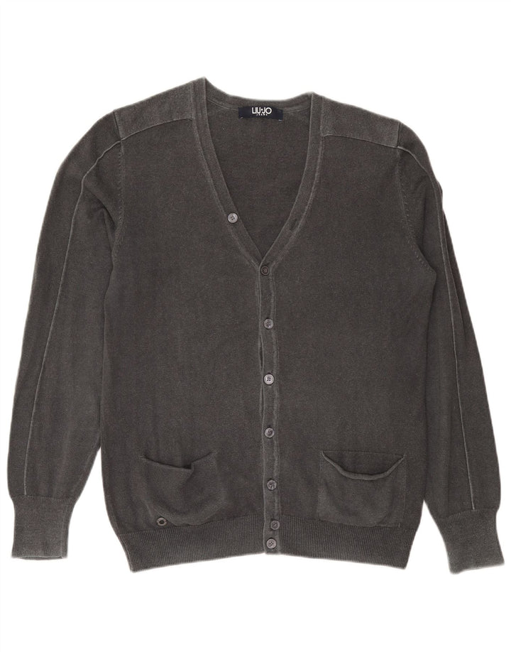 Liu Jo Herre cardigan sweater XL Grå Bomuld