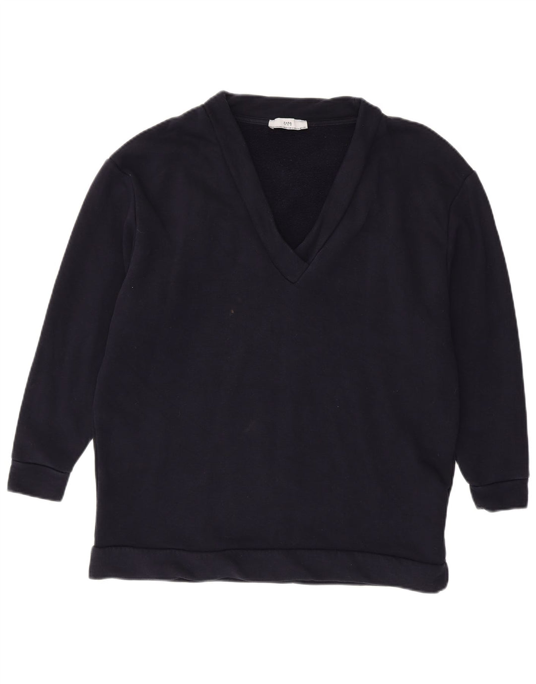 Zara Dame Oversized Sweatshirt Jumper UK 14 Medium Navy Blue