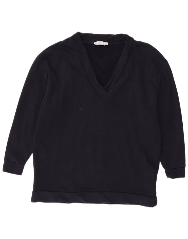 Zara Dame Oversized Sweatshirt Jumper UK 14 Medium Navy Blue