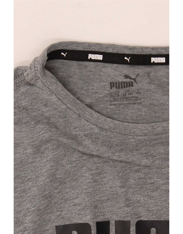 Puma drenge grafisk t-shirt top 13-14 år grå