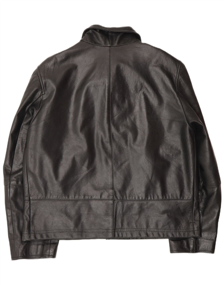 Bomb Boogie Herre Læderjakke UK 42 XL Sort Læder