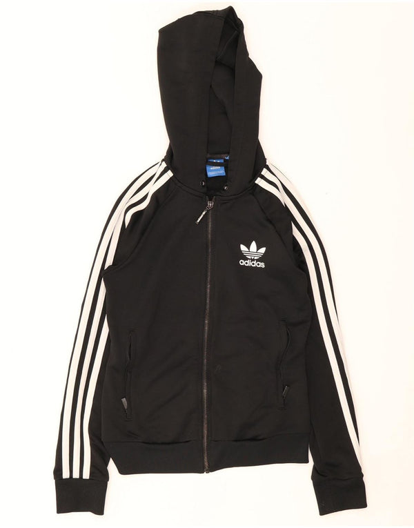Adidas Dame Hættetrøje Sweater UK 8 Small Black Polyester