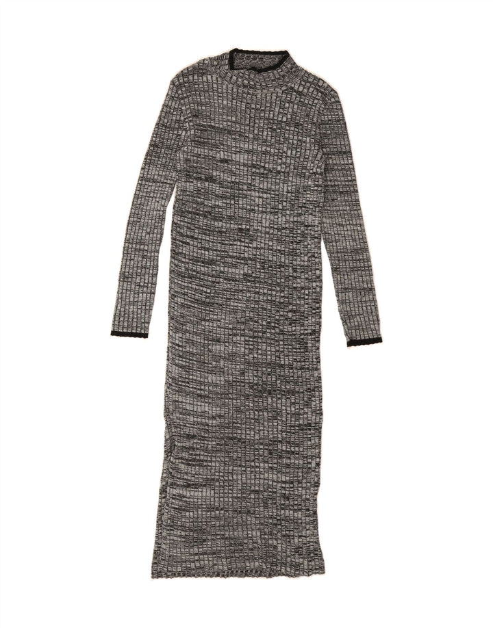 TOPSHOP Womens Long Sleeve Jumper Dress UK 12 Medium Grey Vintage Topshop and Second-Hand Topshop from Messina Hembry 