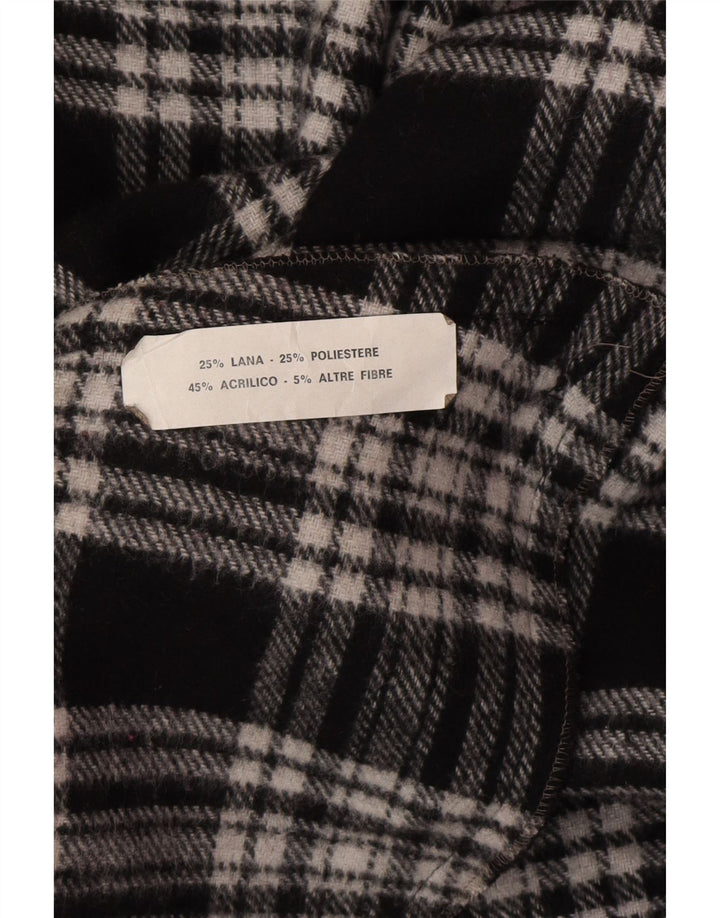 Vintage herre poncho frakke One Size grå uld