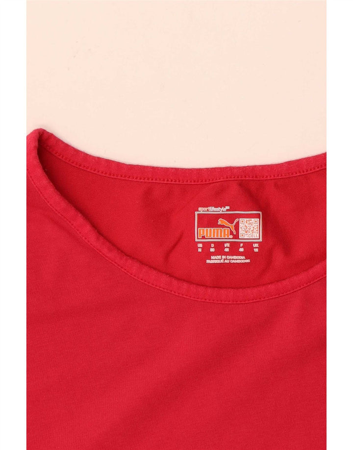 Puma T-Shirt Top UK 12 Medium Pink