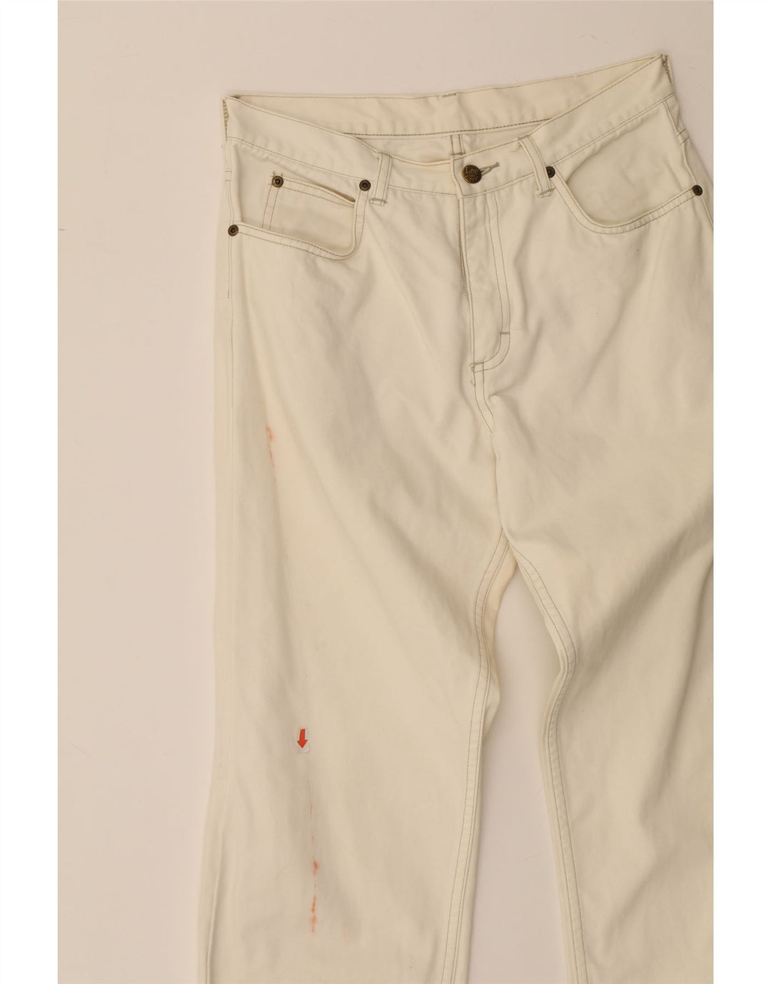 LEE Mens Slim Jeans W32 L30  Off White Cotton Vintage Lee and Second-Hand Lee from Messina Hembry 