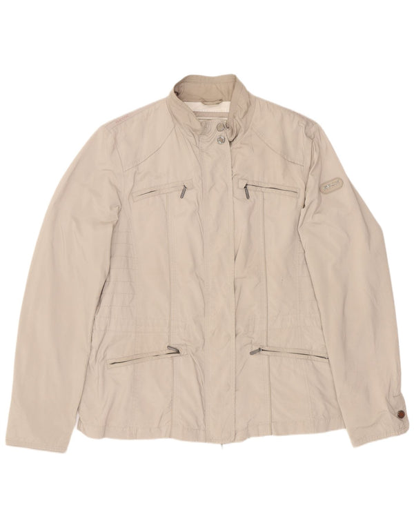 Geox Womens Respira Utility Jacket UK 14 Large Beige Polyester
