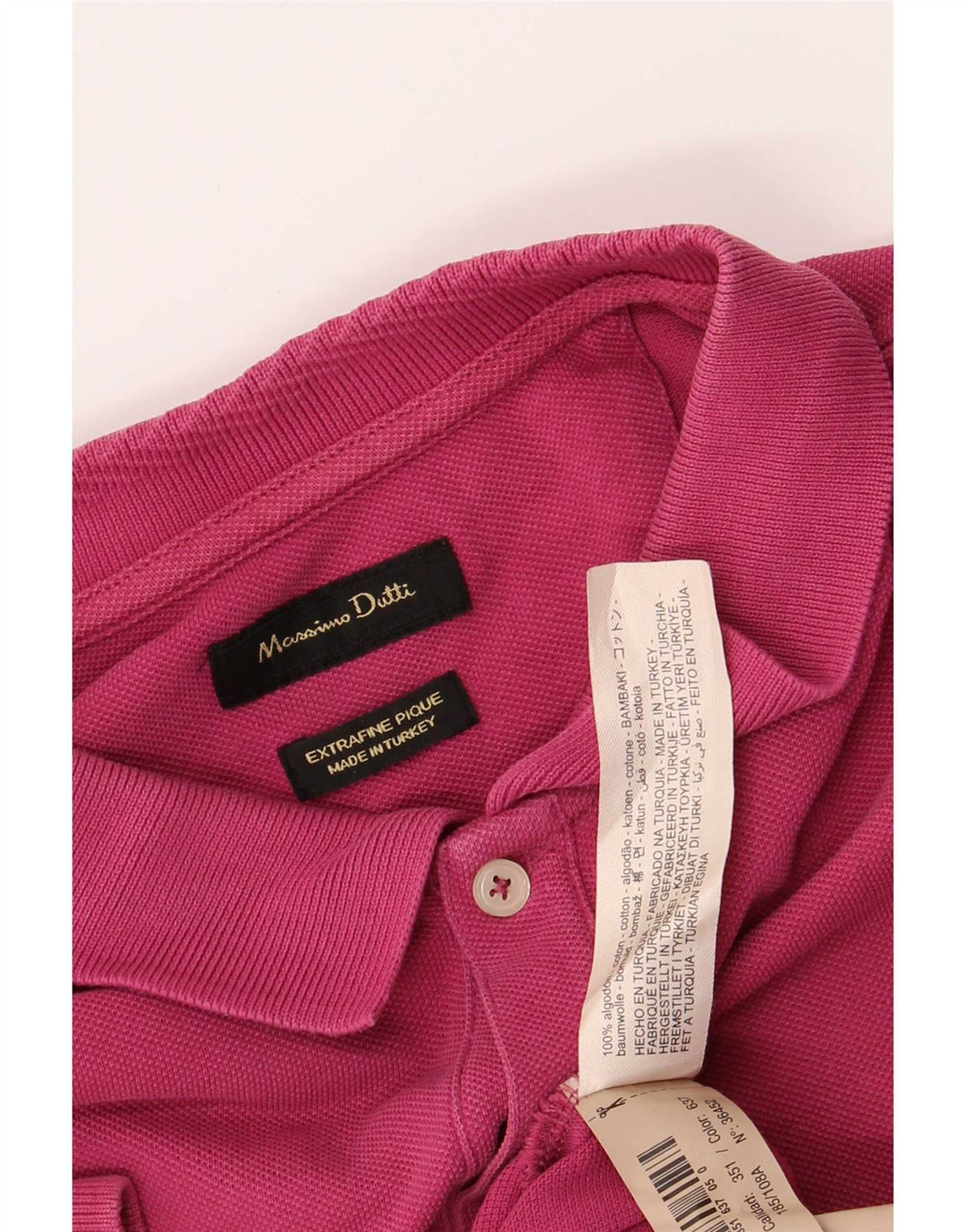 Massimo Dutti Herre Polo Shirt XL Pink Bomuld