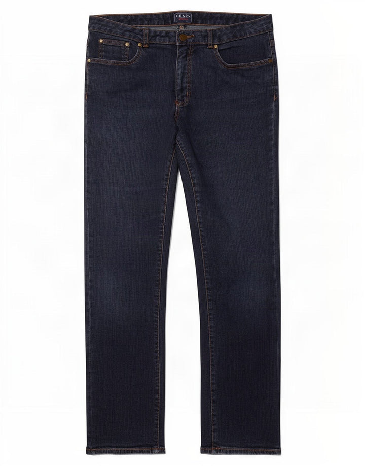 Chaps Lige Jeans til kvinder US 12 Large W36 L32 Marineblå Bomuld
