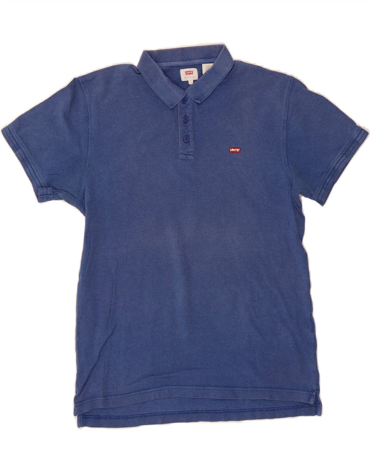 LEVI'S Mens Polo Shirt Large Blue Vintage Levi's and Second-Hand Levi's from Messina Hembry 