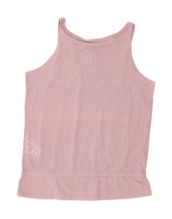 Adidas Dame Grafisk Vest Top UK 18 XL Lilla Bomuld