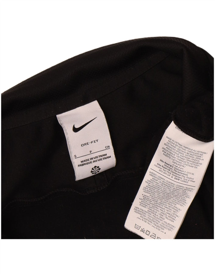 Nike Herre Dri Fit Pullover med lynlås-hals Træningsdragt Top Lille sort Colourblock