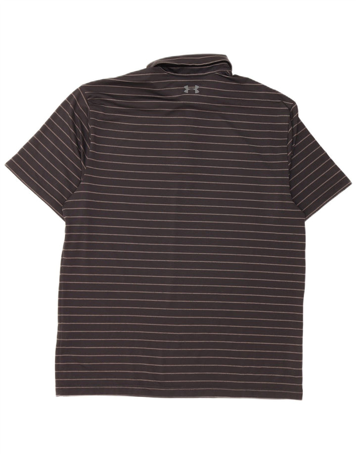 UNDER ARMOUR Herre poloshirt Stor sort stribet polyester