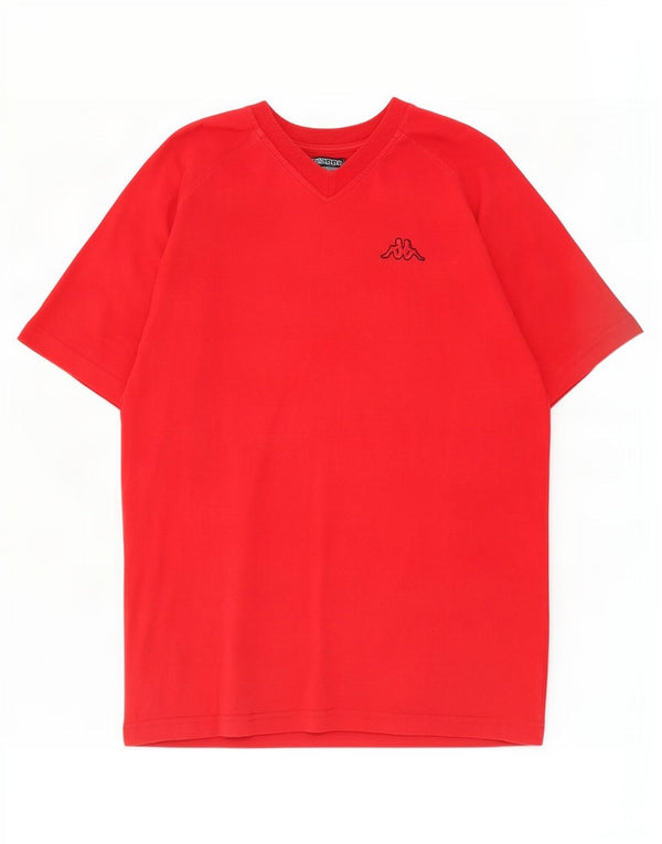 Kappa Herre T-Shirt Top Medium Rød Bomuld