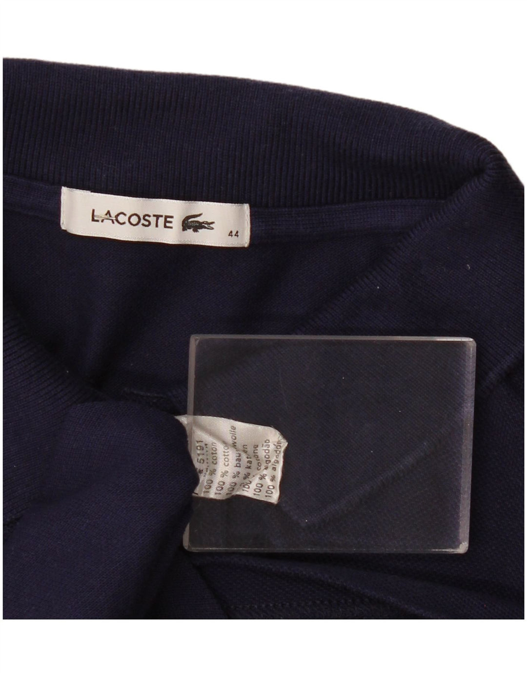 Lacoste Dame Polo Shirt Størrelse 44 Large Navy Blue Bomuld