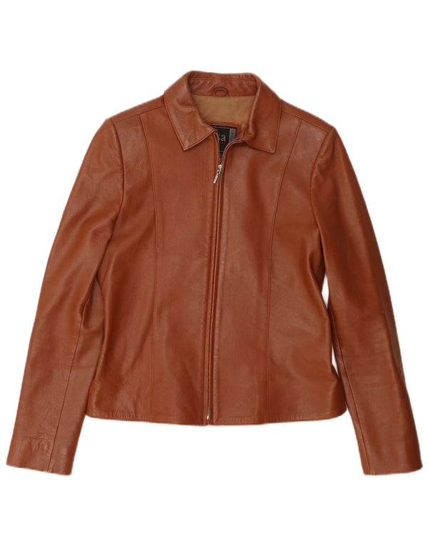 Vintage dame læderjakke UK 12 Medium Brown