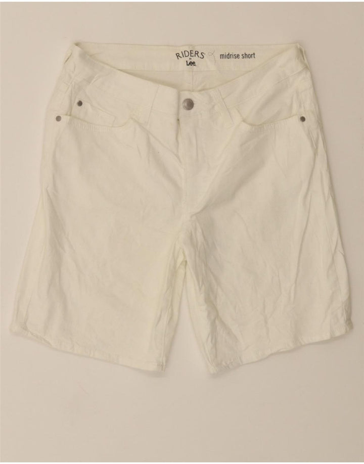 LEE Womens Riders Mid Rise Casual Shorts US 6 Medium W30 White Cotton Vintage Lee and Second-Hand Lee from Messina Hembry 