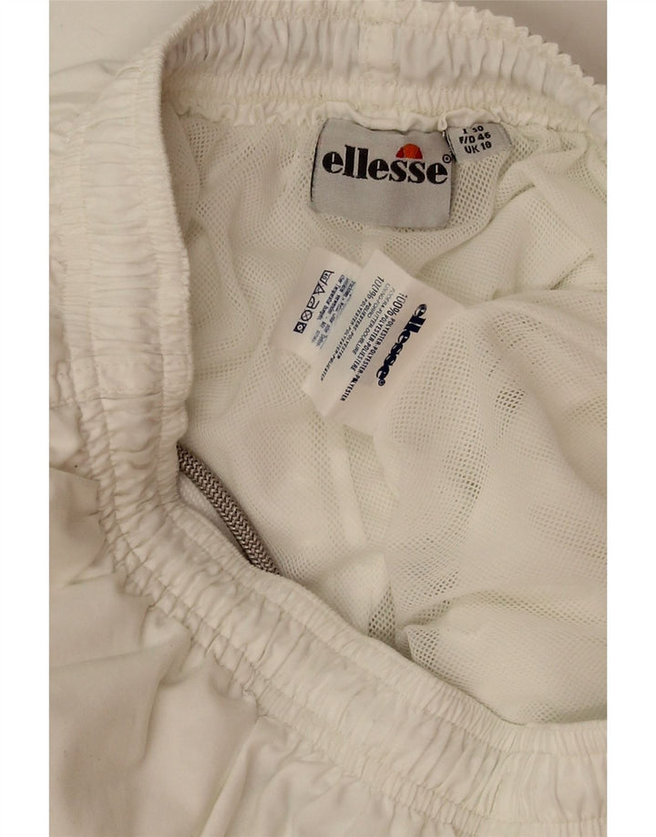 ELLESSE Womens Tracksuit Trousers UK 18 XL White Polyester Vintage Ellesse and Second-Hand Ellesse from Messina Hembry 