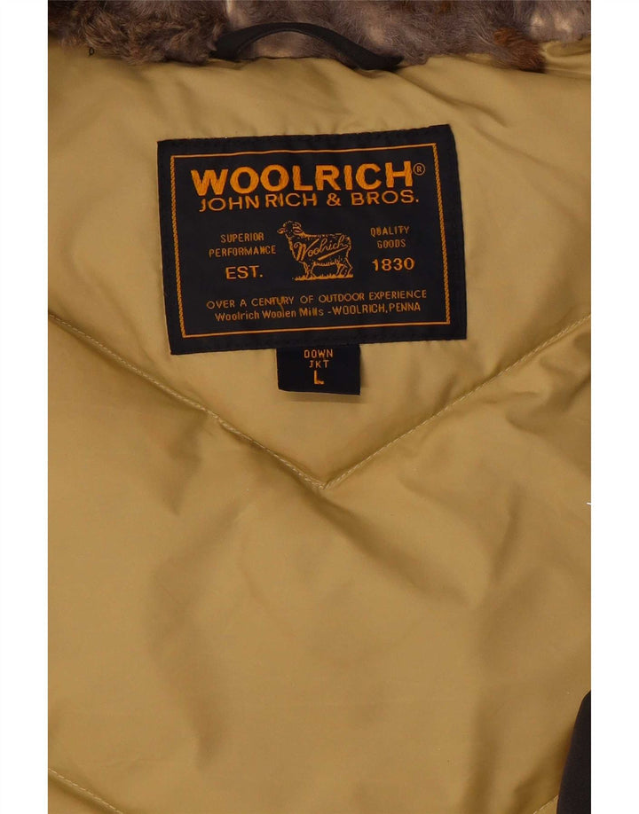 Woolrich Polstret hættejakke til kvinder UK 16 Stor Brun