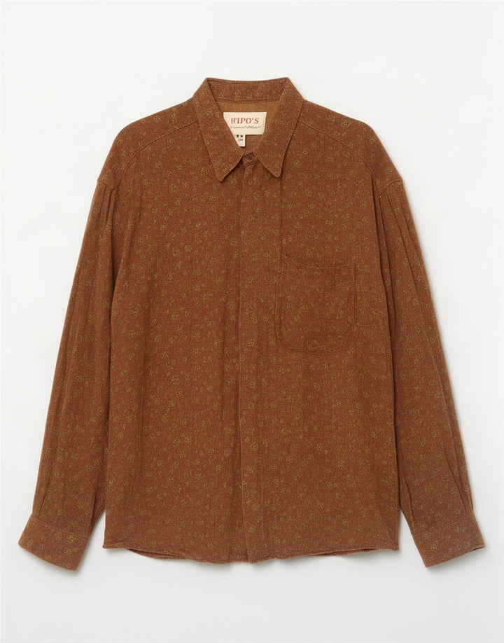 Tipo'S Herreskjorte XL Brun Blomster