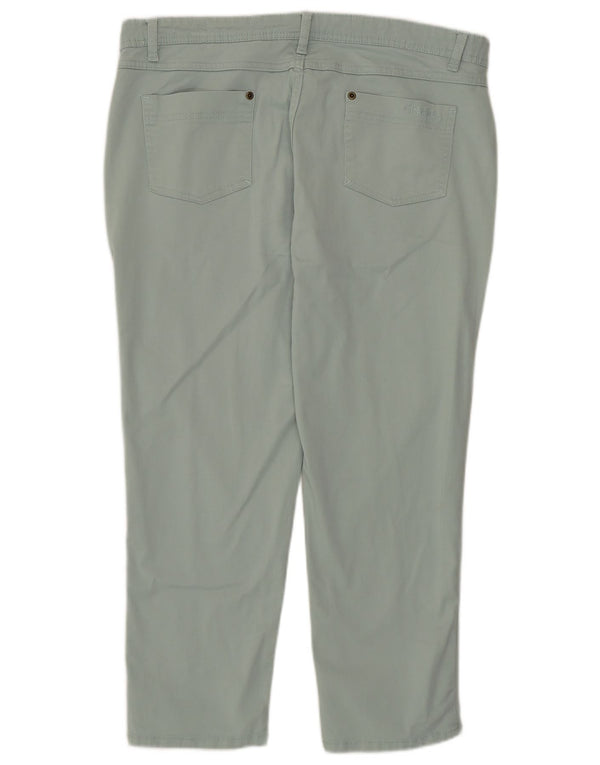 Weird Fish Dame Slim Fit Capri Bukser UK 14 Large W36 L23 Grøn Bomuld