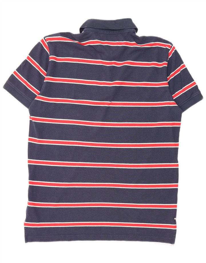 Tommy Hilfiger Herre Kortærmet Polo Shirt Medium Navy Blå Stribet