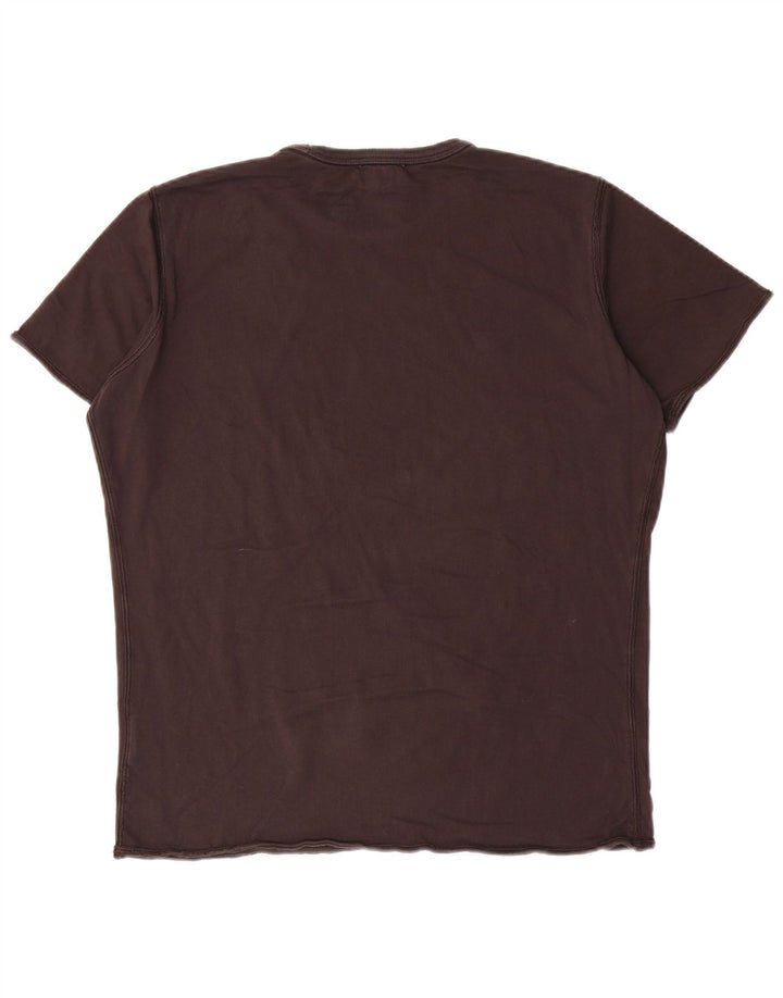 Diesel Herre Grafisk T-Shirt Top Stor Sort Bomuld
