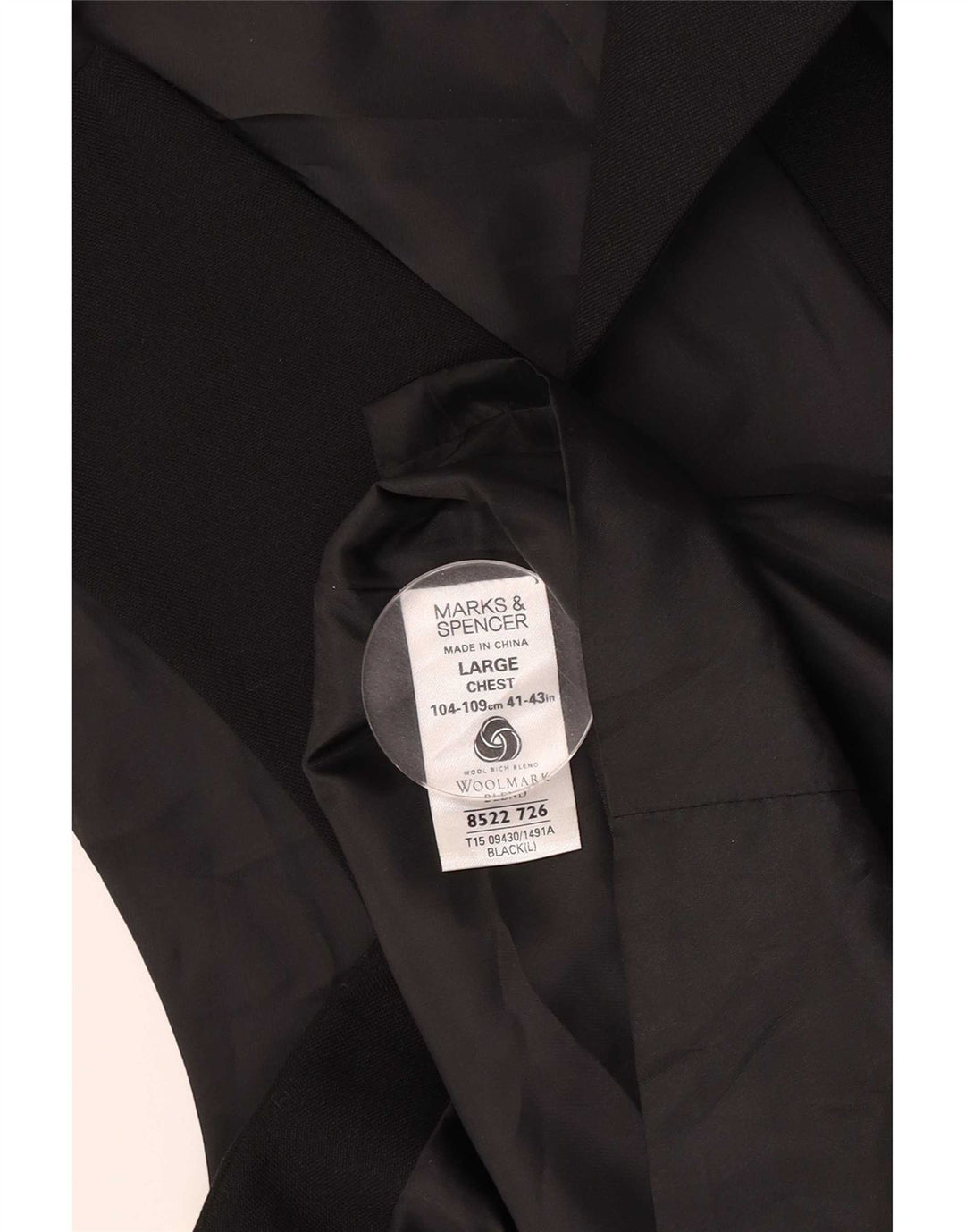 Marks & Spencer herrevest Stor sort polyester