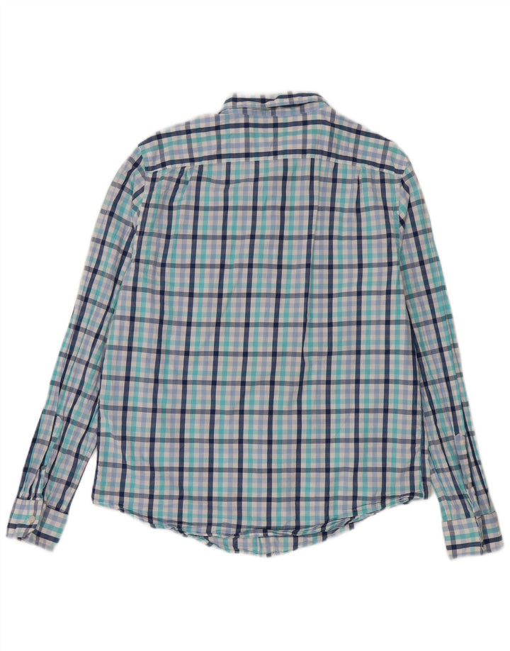 Nautica Herre Classic Fit skjorte Stor blå ternet bomuld