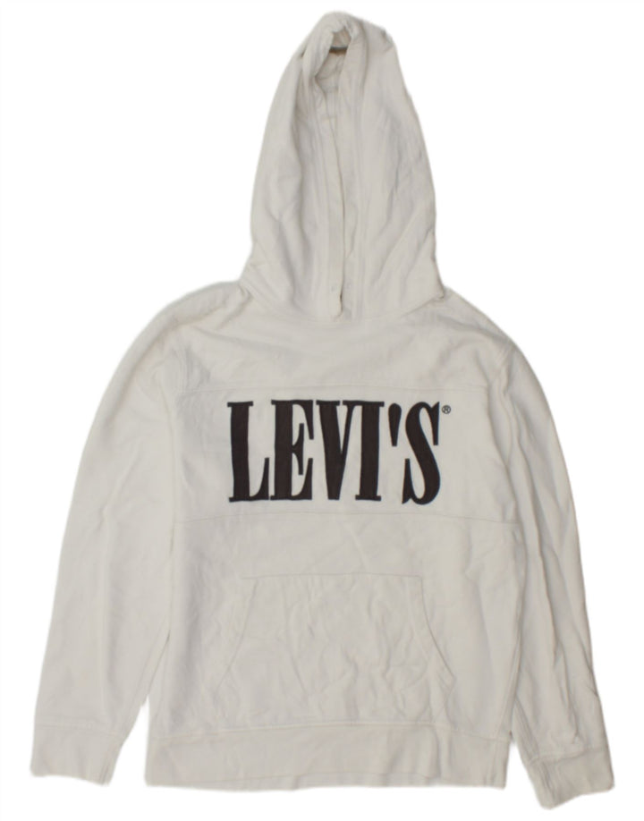 Levi's Grafisk hættetrøje til mænd, lille hvid bomuld