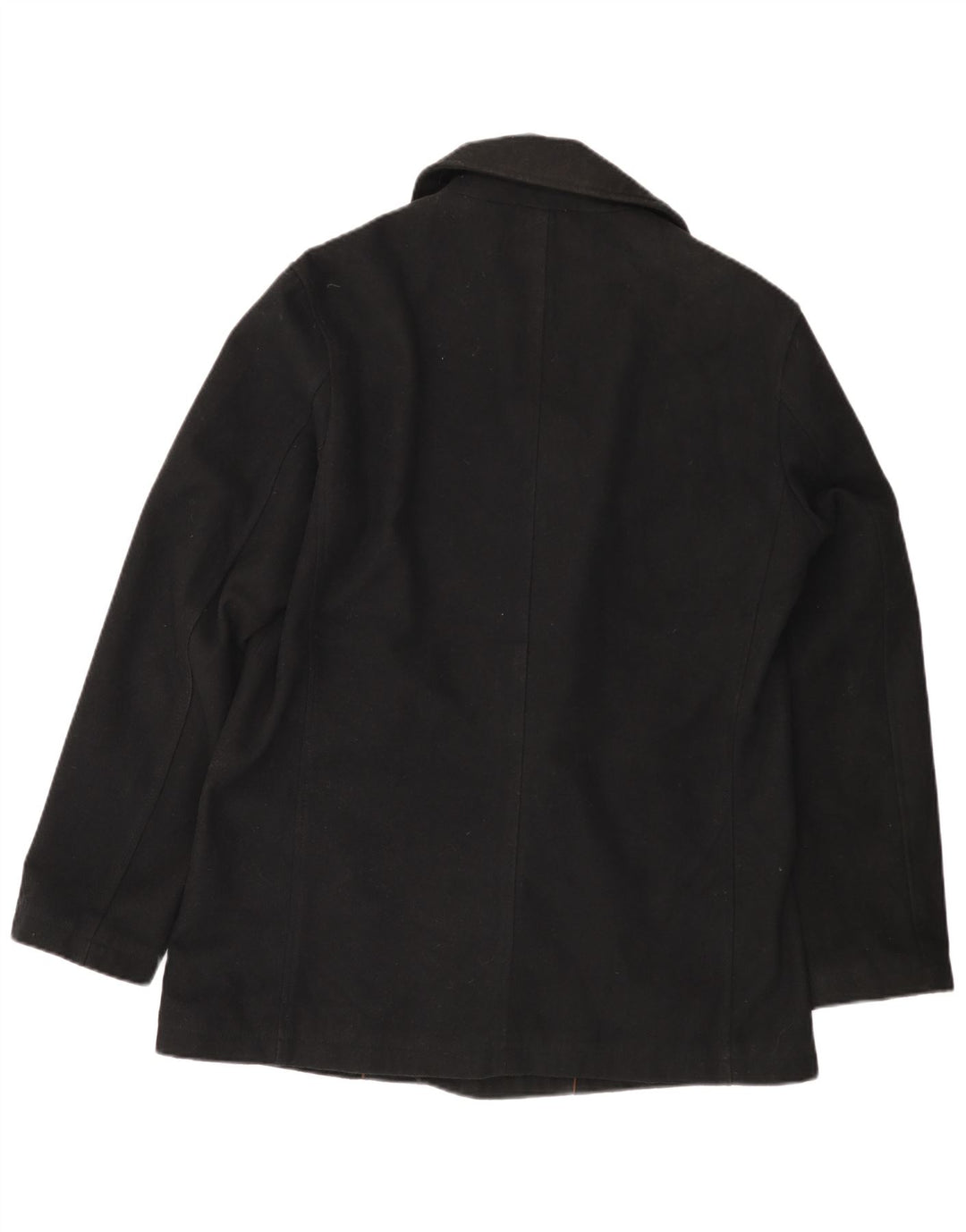 Marks & Spencer Herre Pea Coat UK 40 Large Black Polyester