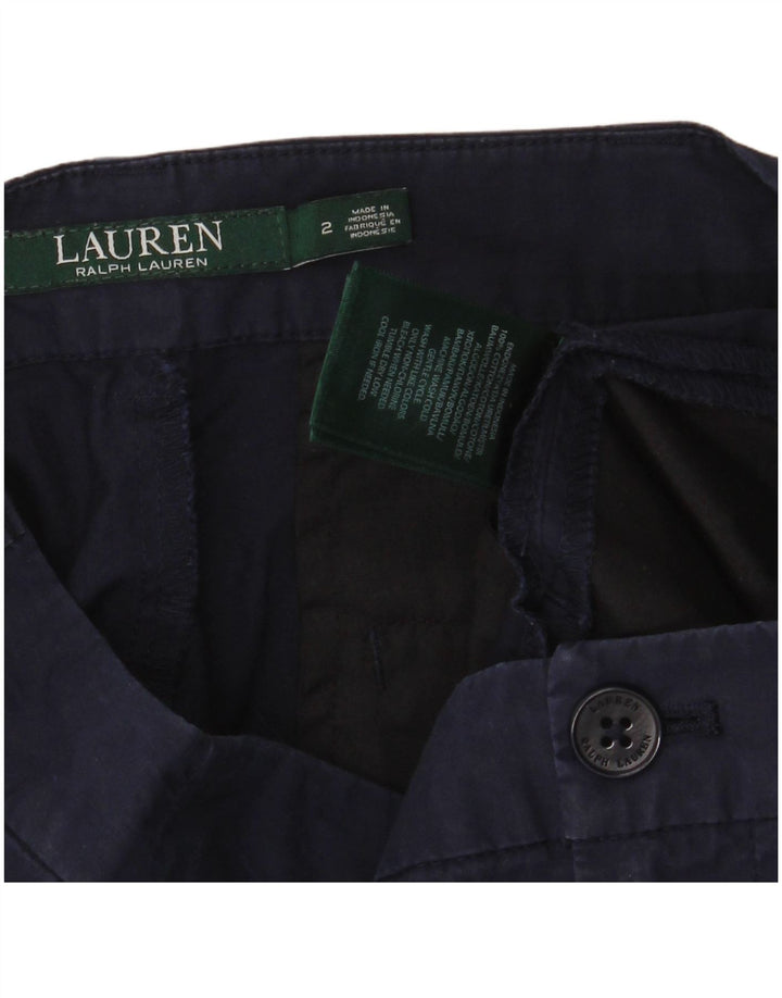 RALPH LAUREN bukser med brede ben til kvinder US 2 XS W28 L24 Marineblå