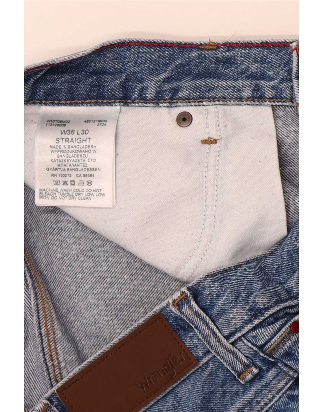 Wrangler Straight Jeans til mænd W36 L30 blå bomuld