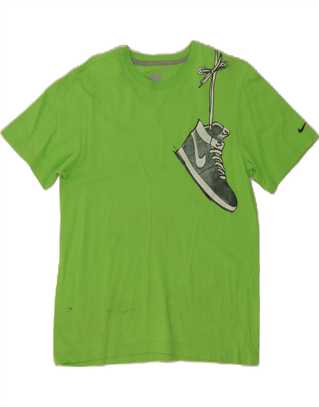 NIKE Mens Regular Fit Graphic T-Shirt Top Small Green Cotton Vintage Nike and Second-Hand Nike from Messina Hembry 