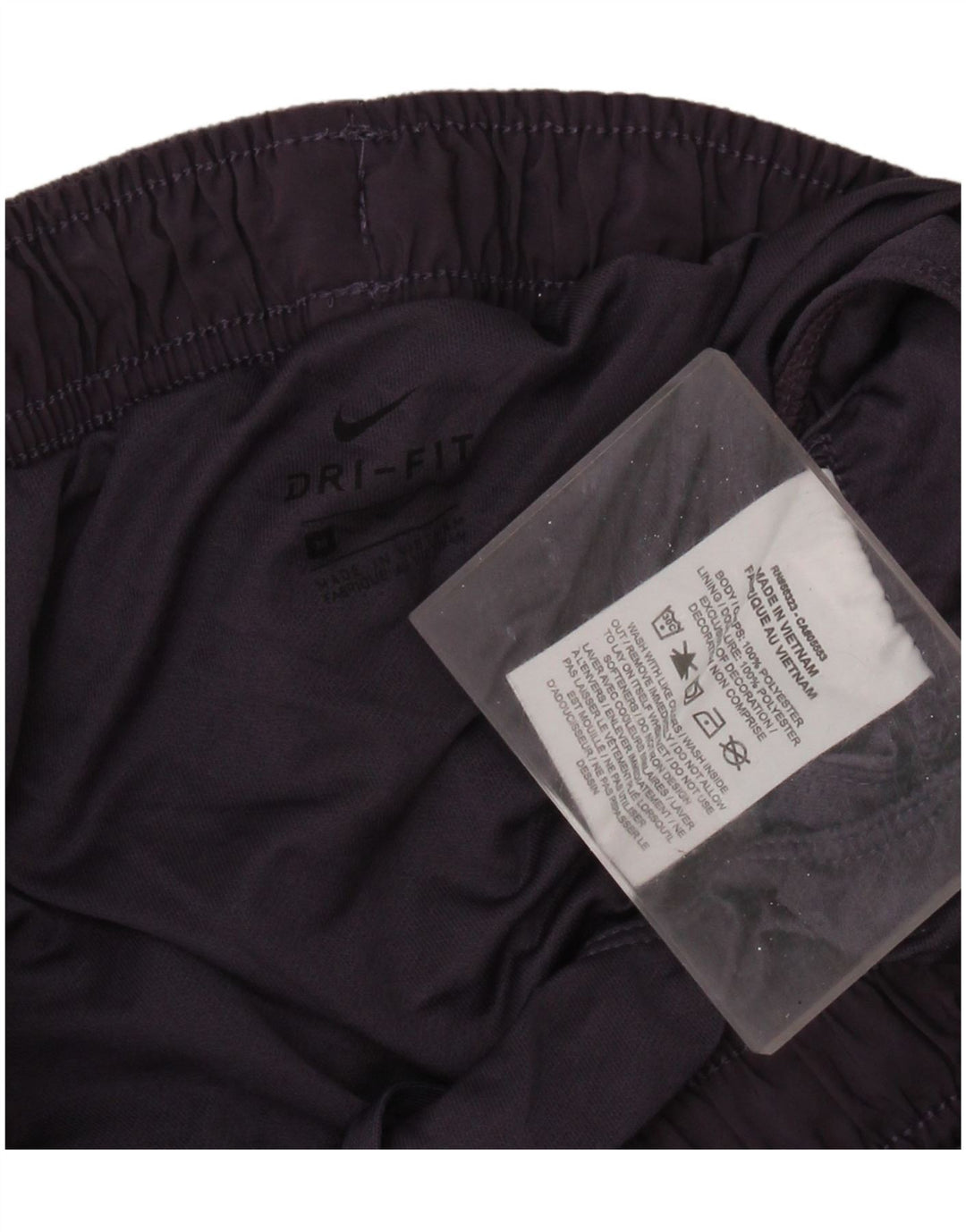 NIKE Dri Fit sportsshorts til kvinder UK 14 Medium Lilla Flecked Polyester