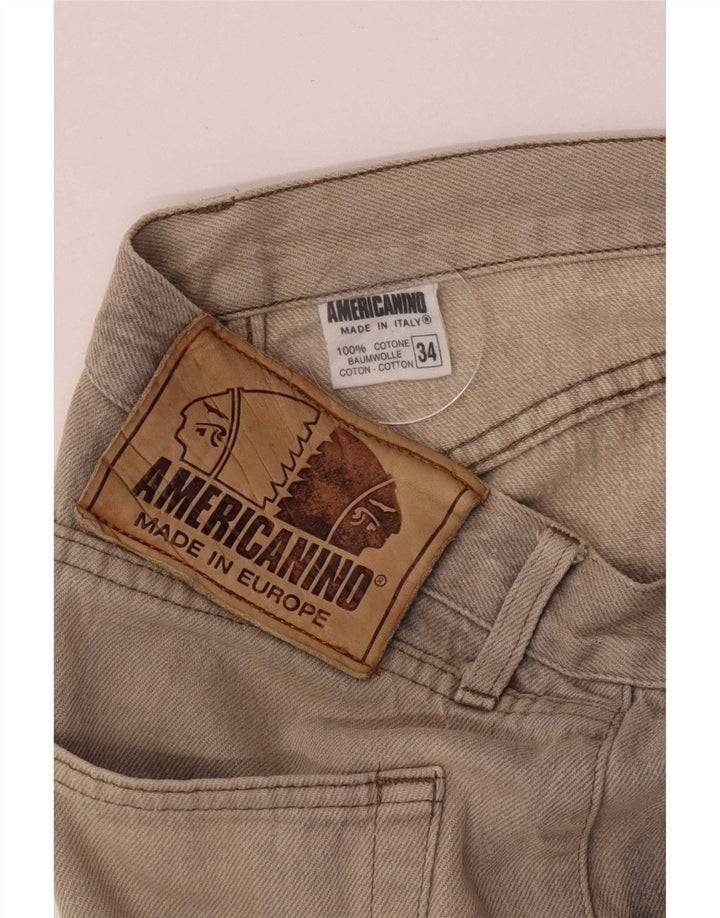 Americanino Straight Jeans til mænd W34 L29 Grå Bomuld